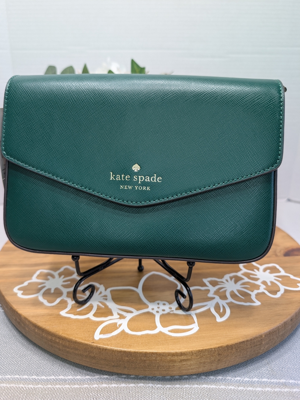 kate spade Emerald Green Saffiano Crossbody Bag